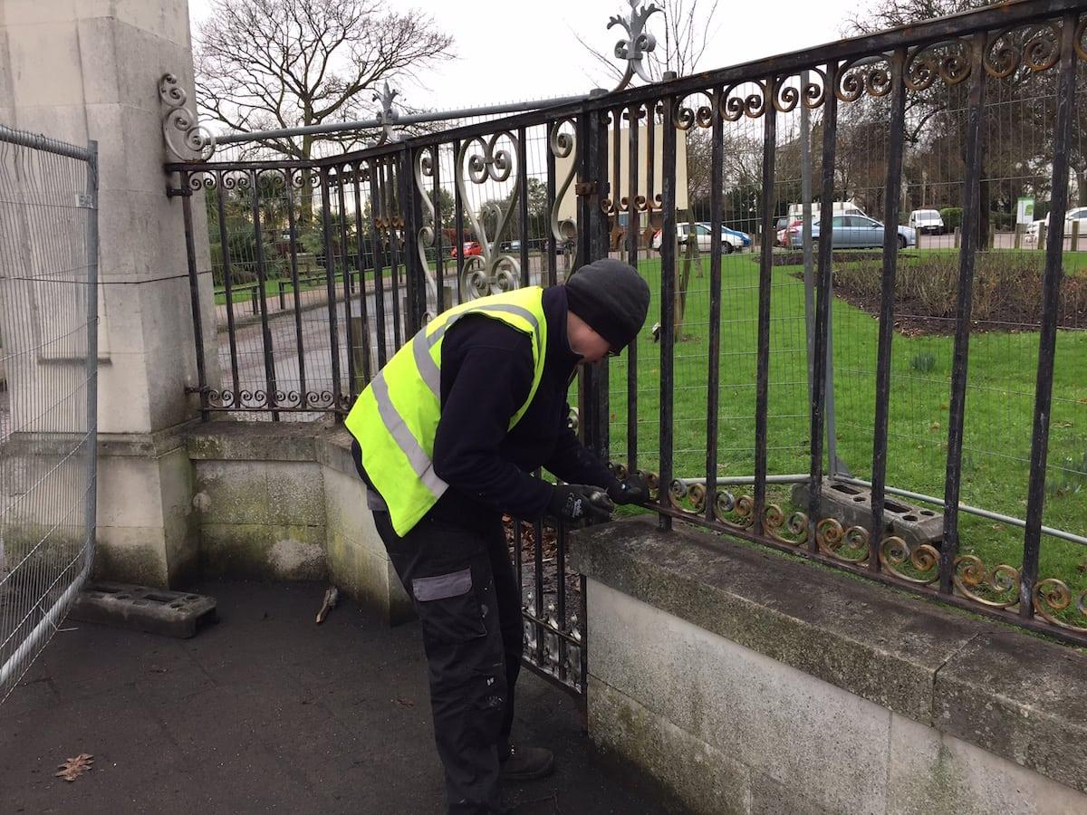 Restoration of Wrought Iron Gates & Railings, Chalkwell Park, Southend-on-Sea Essex