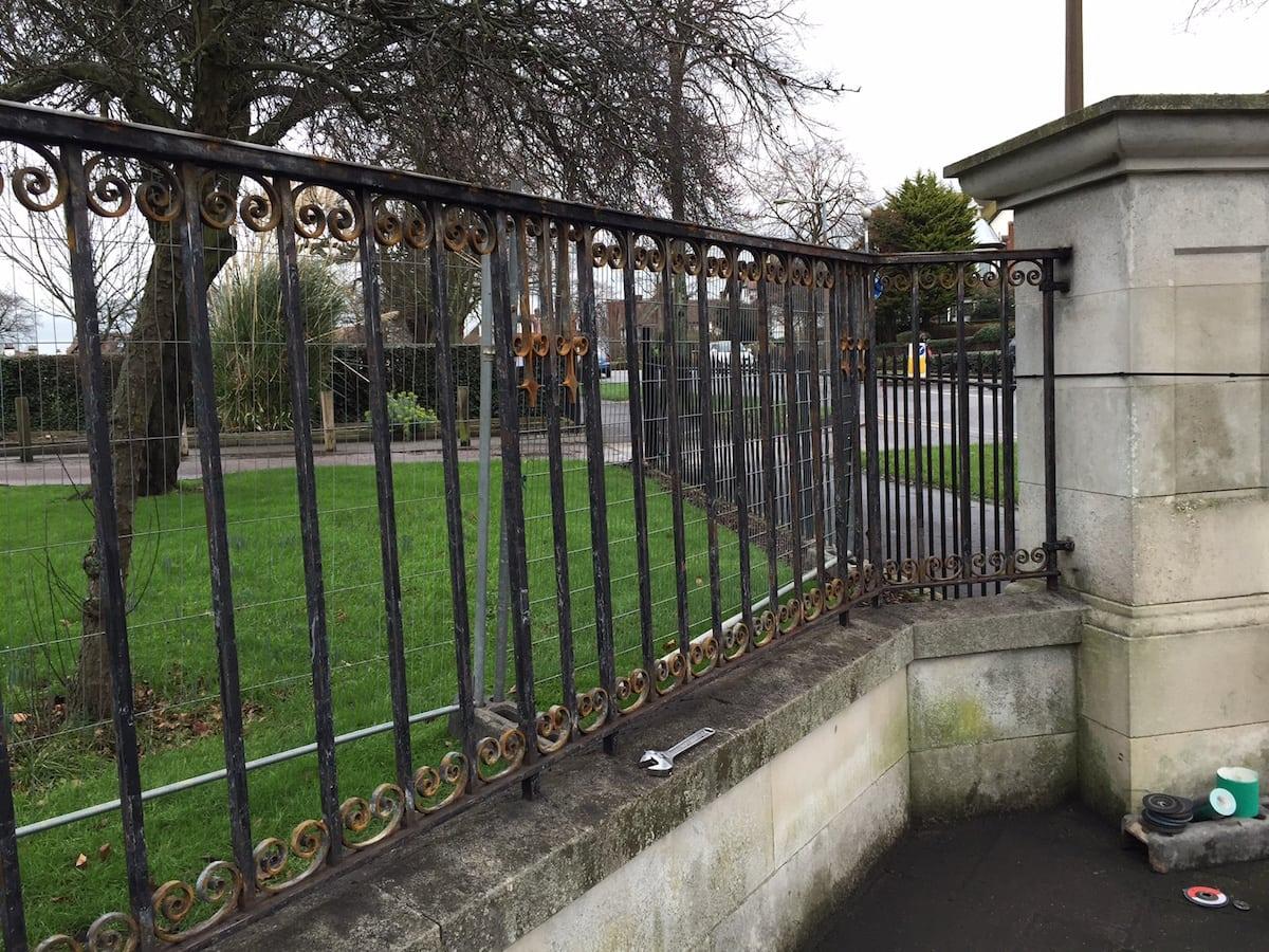 Restoration of Wrought Iron Gates & Railings, Chalkwell Park, Southend-on-Sea Essex