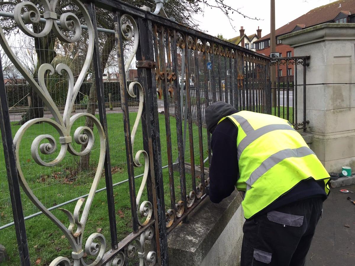 Restoration of Wrought Iron Gates & Railings, Chalkwell Park, Southend-on-Sea Essex