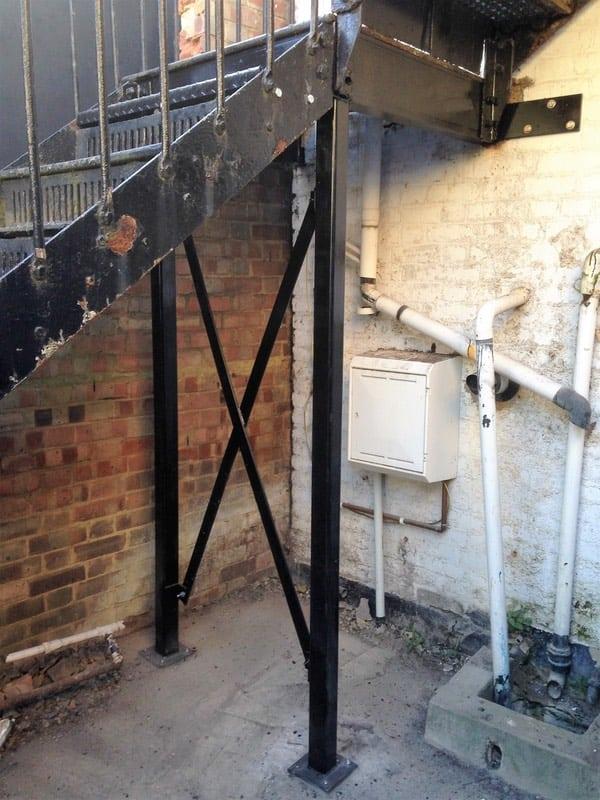 Repair of Underside of Metal Staircase