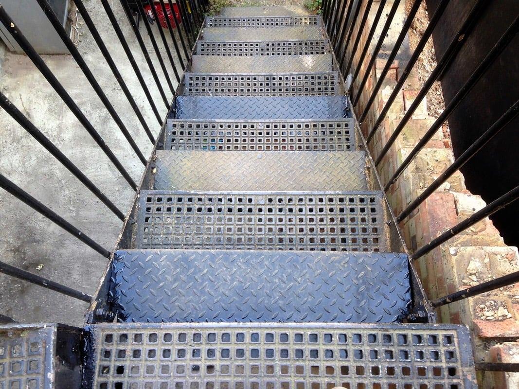 Repair of Underside of Metal Staircase
