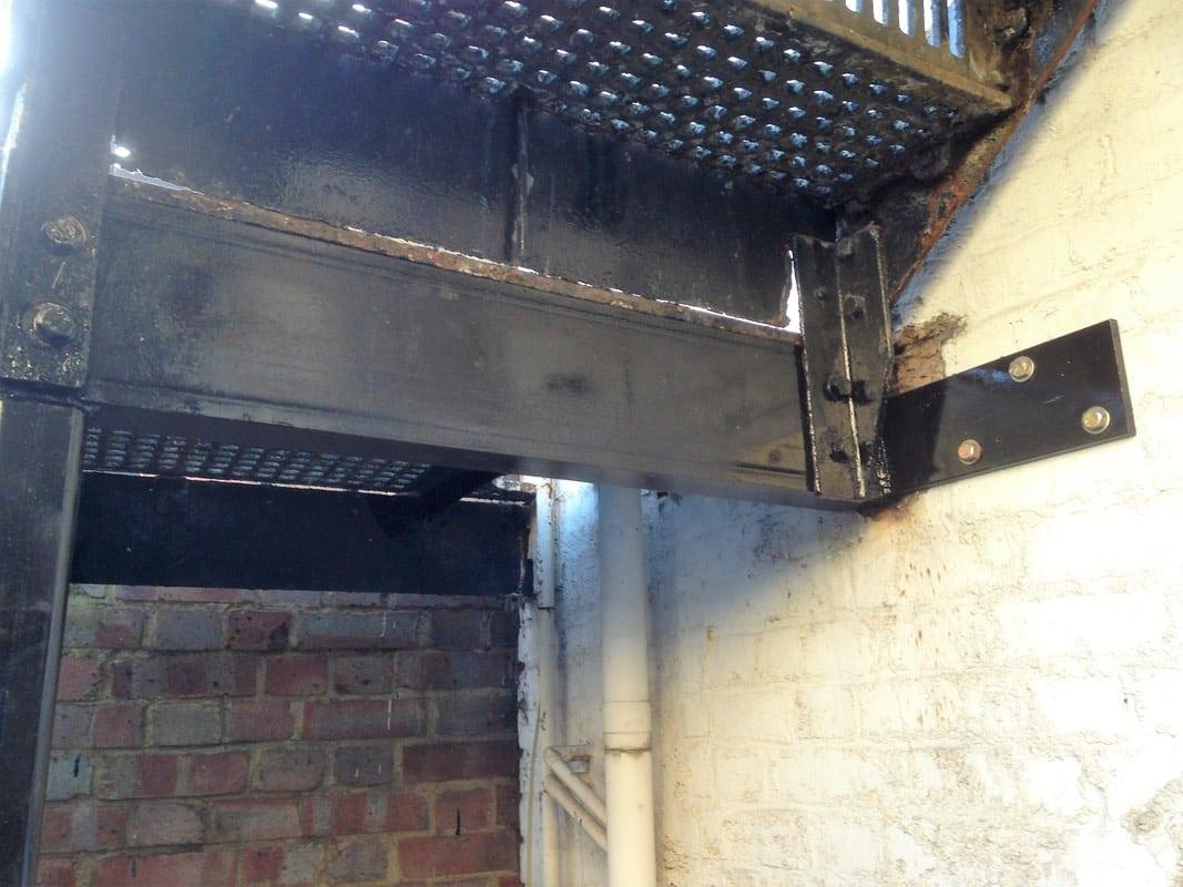 Repair of Underside of Metal Staircase