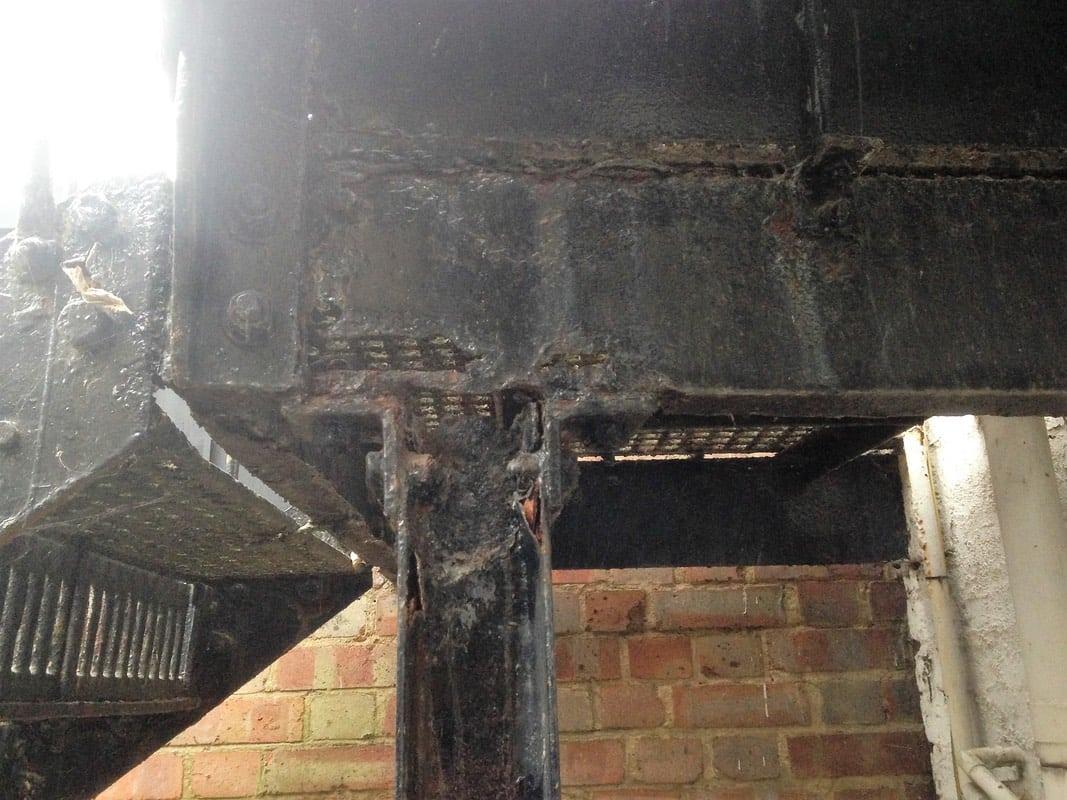 Repair of Underside of Metal Staircase