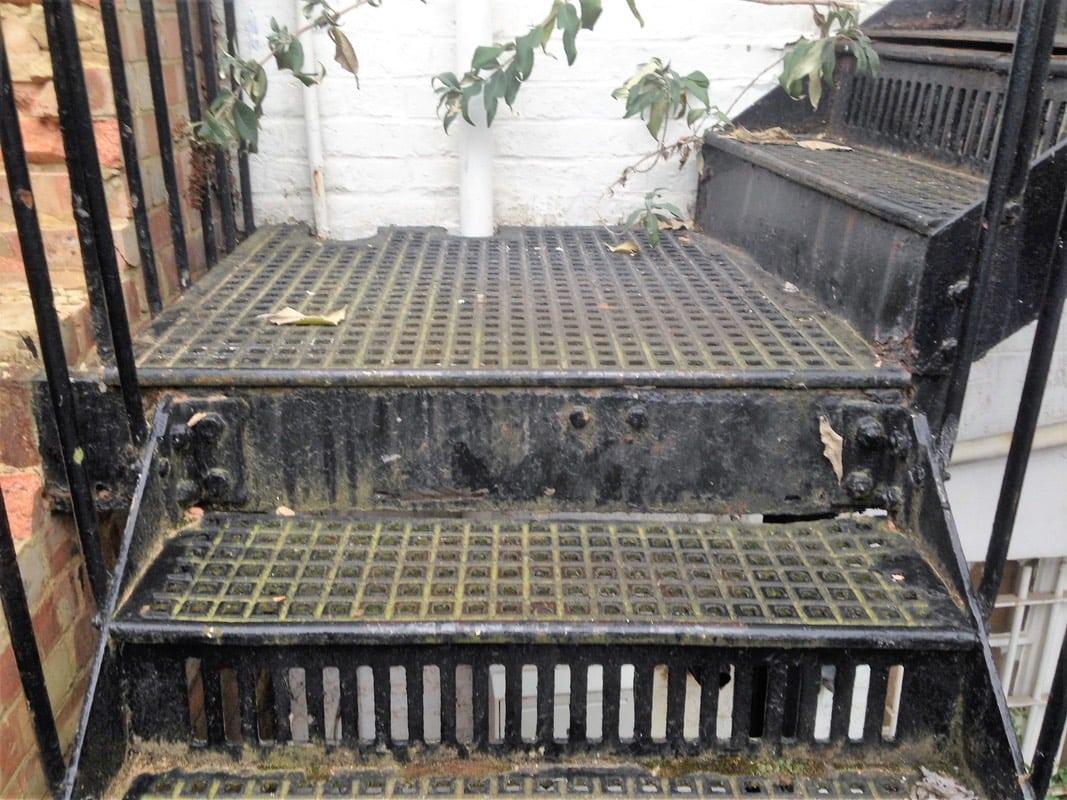 Repair of Underside of Metal Staircase