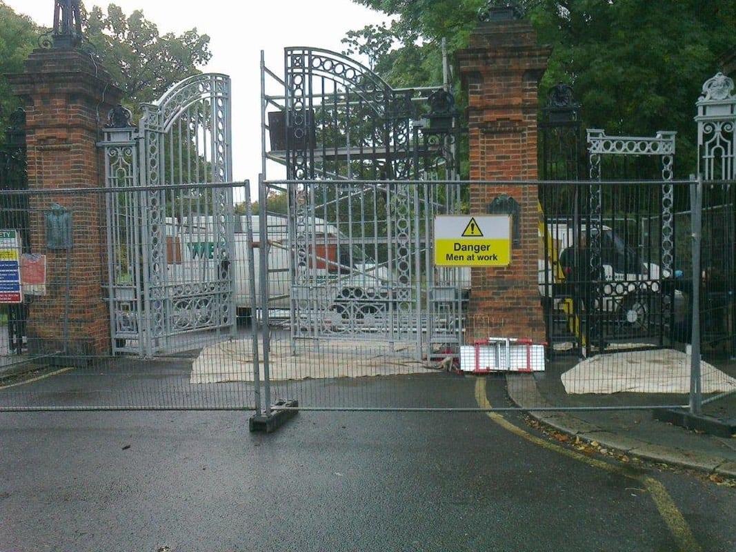 Refurbishment of Arnos Park Gates, Enfield, London N14