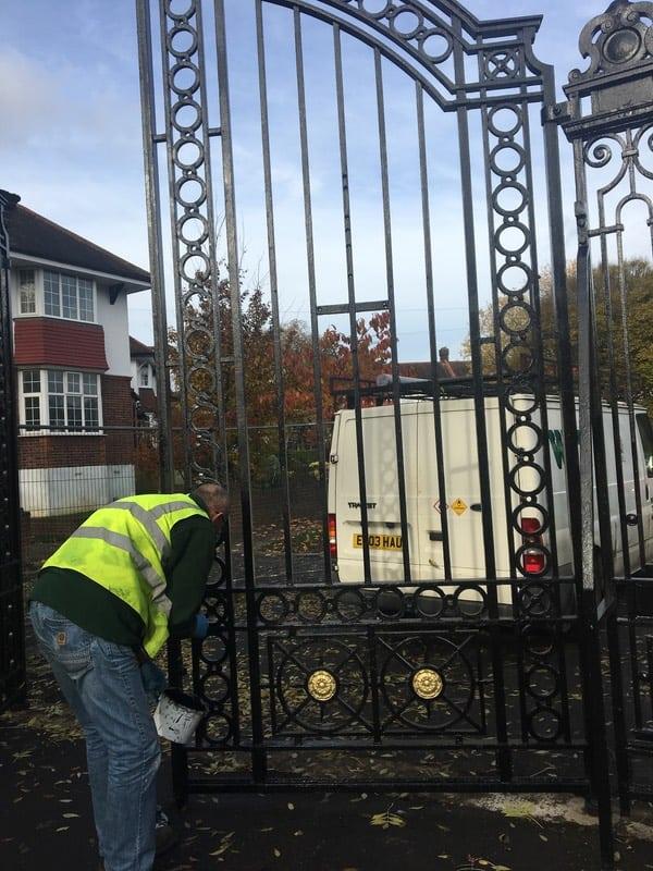 Refurbishment of Arnos Park Gates, Enfield, London N14