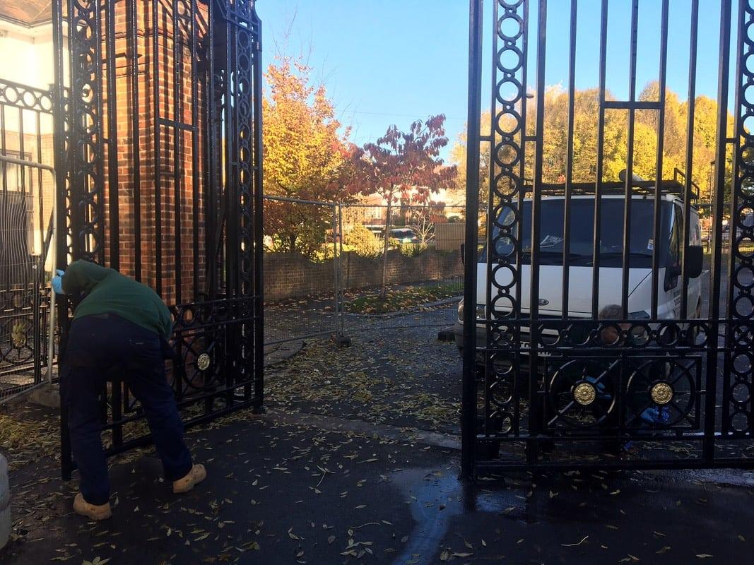 Refurbishment of Arnos Park Gates, Enfield, London N14