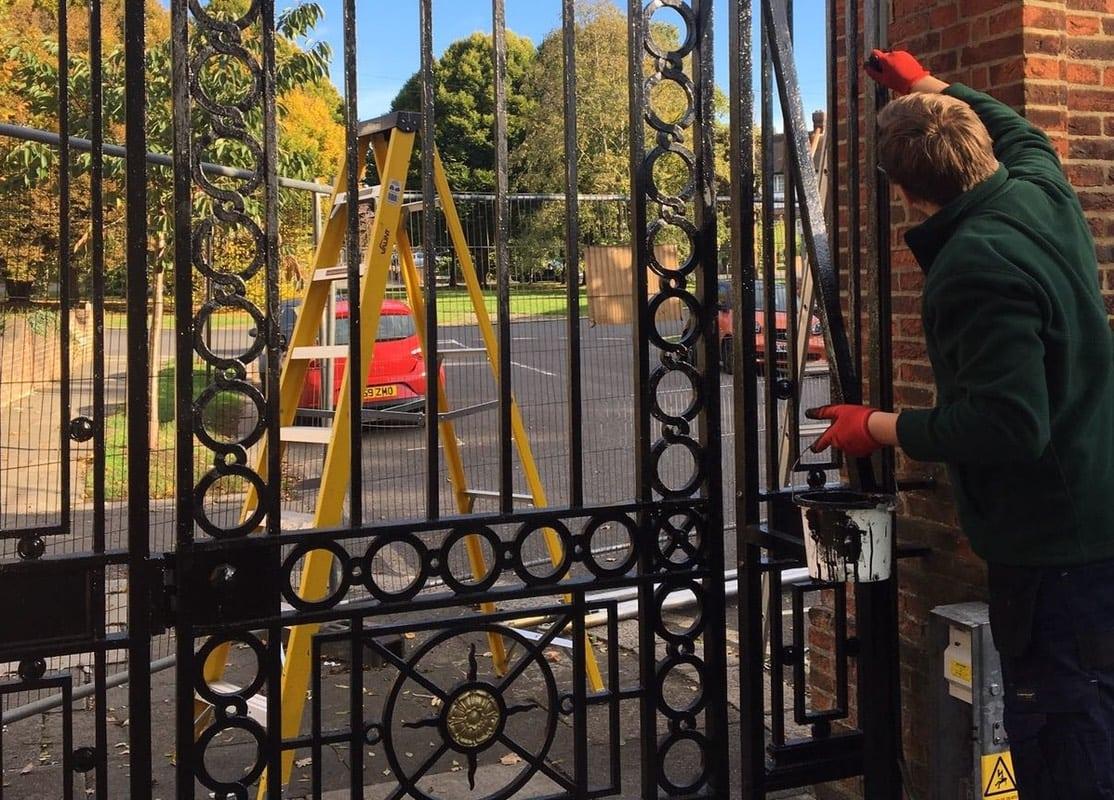 Refurbishment of Arnos Park Gates, Enfield, London N14
