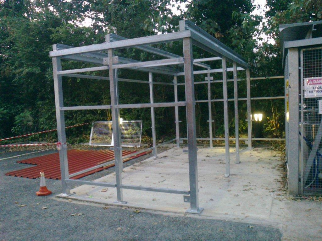 Metal Cage for Gas Bottles, The Holly hospital, Buckhurst Hill, Essex