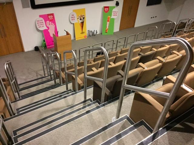 Stainless Steel Handrails, Grade II Listed Building, Unilever House, London EC1
