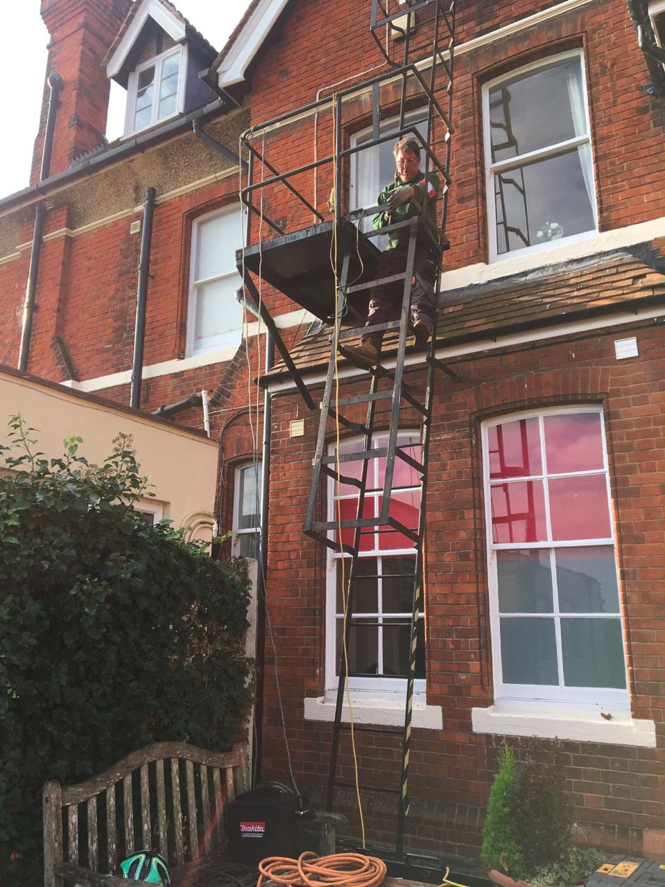 Fire Escape Repairs, Brentwood School, Essex CM15.