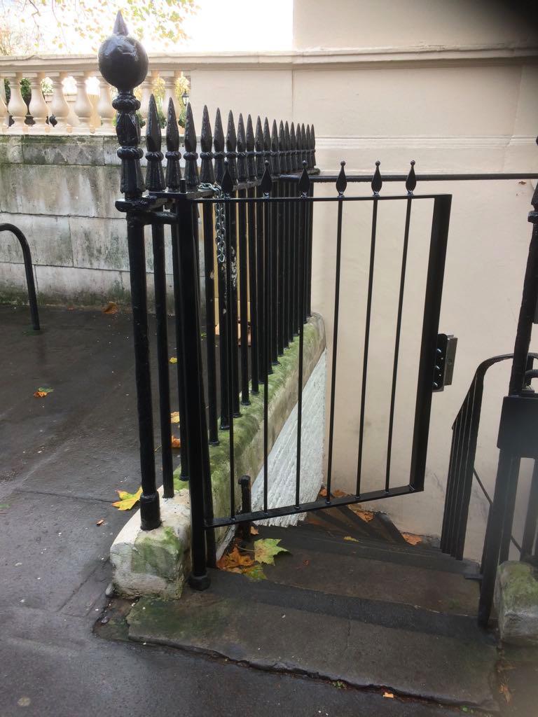 Repair of Metal Gate leading to Basement Kitchen Area, London SW1