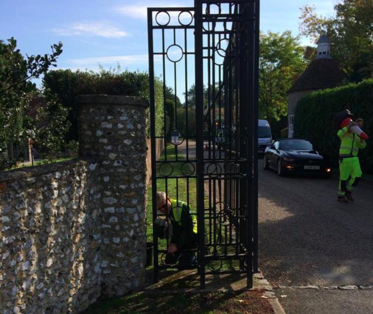 Re-painting of the Entrance at The RAC Club, Woodcote Park, Epsom, Surrey