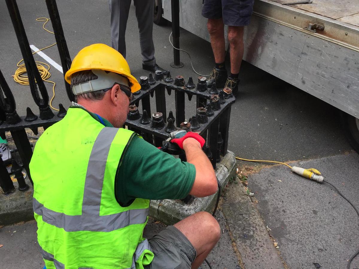 Repair of the Exit Column, The Royal Society, London SW1