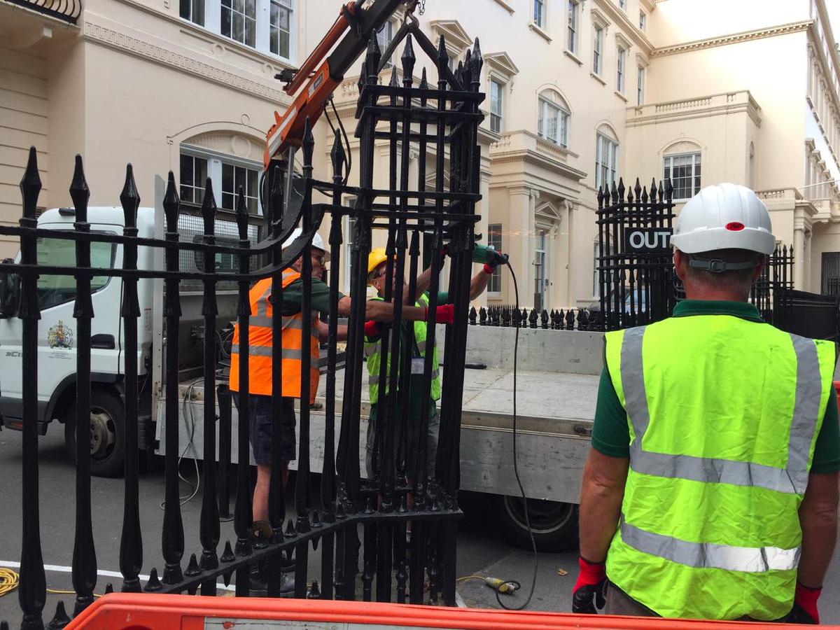 Repair of the Exit Column, The Royal Society, London SW1