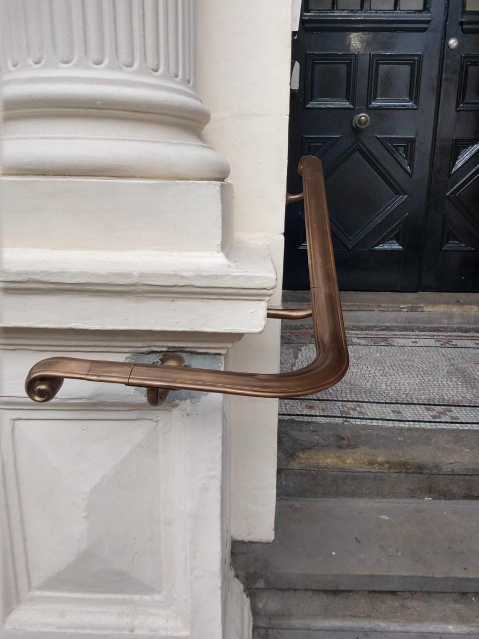 Brass Handrail, Mayfair Library, London W1