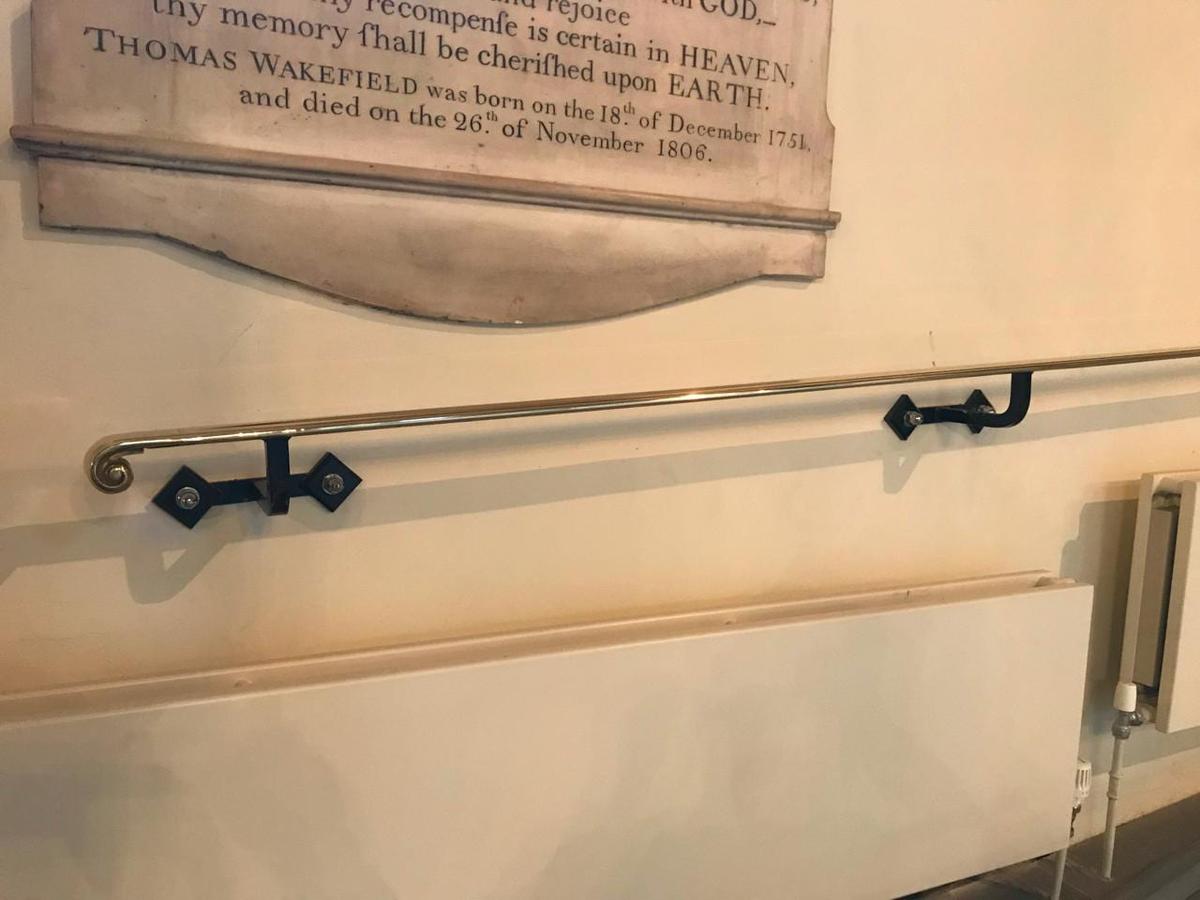 Brass Handrails for the Grade II listed St Mary Magdalene Church, Richmond, London TW9