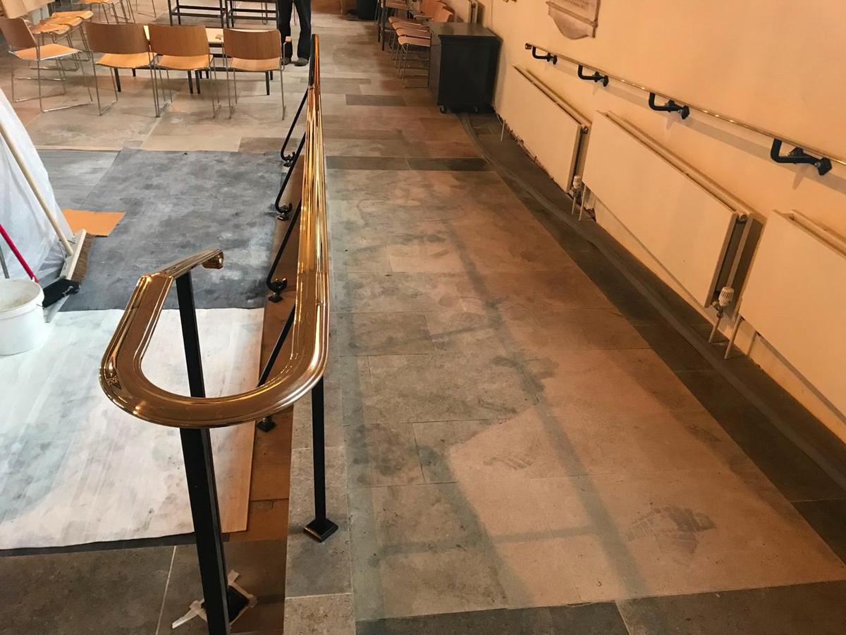 Brass Handrails for the Grade II listed St Mary Magdalene Church, Richmond, London TW9