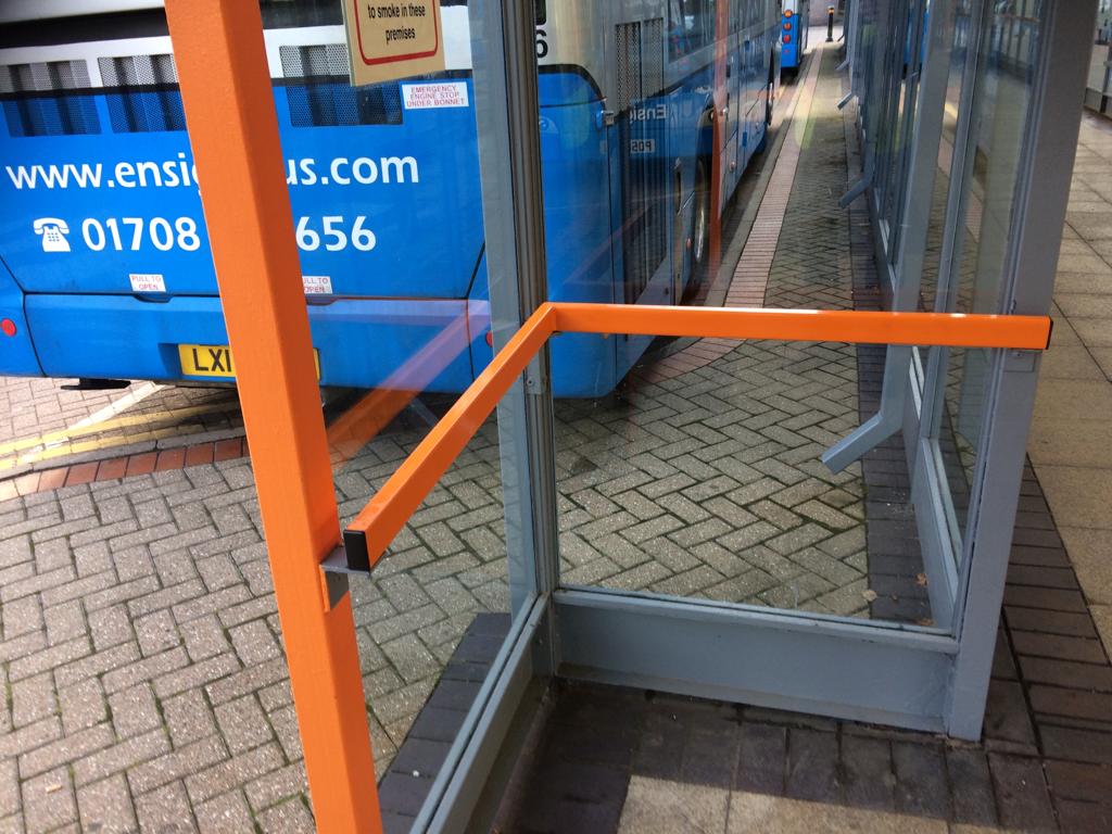 Bus Shelter Handrails, Intu Lakeside Shopping Centre