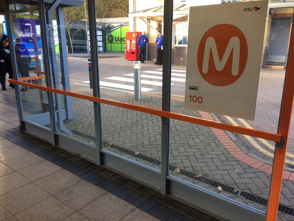 Bus Shelter Handrails, Intu Lakeside Shopping Centre