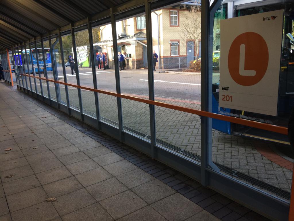 Bus Shelter Handrails, Intu Lakeside Shopping Centre