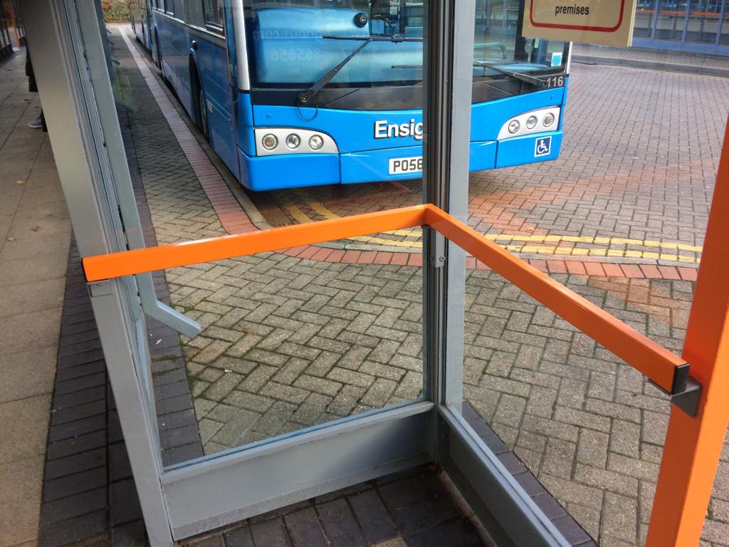 Bus Shelter Handrails, Intu Lakeside Shopping Centre
