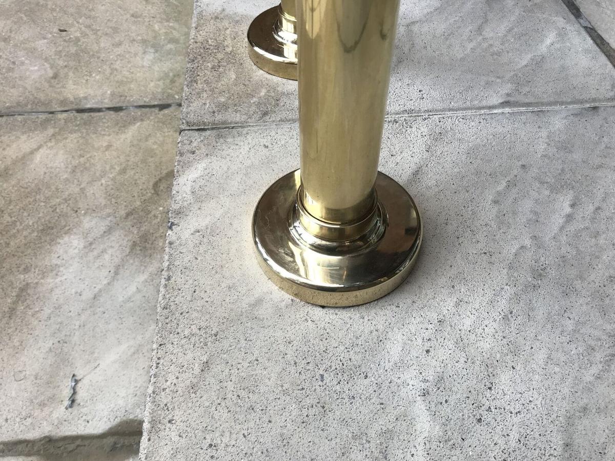 4 Double-Sided Polished Brass Handrails