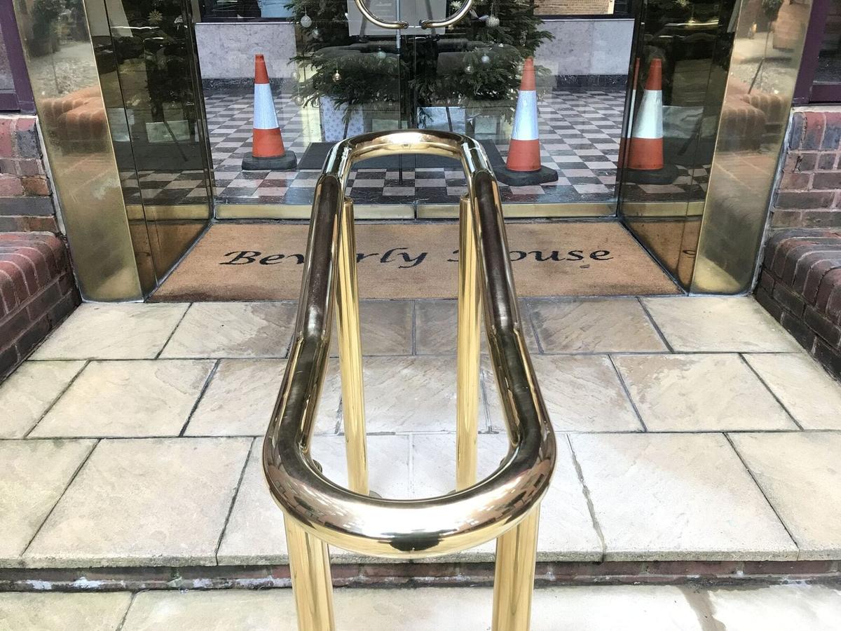 4 Double-Sided Polished Brass Handrails