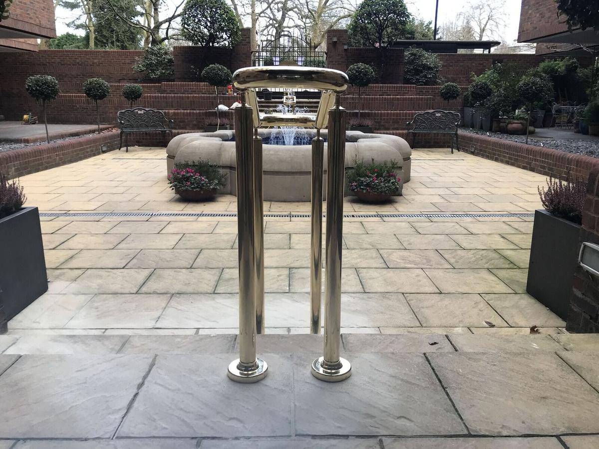 4 Double-Sided Polished Brass Handrails
