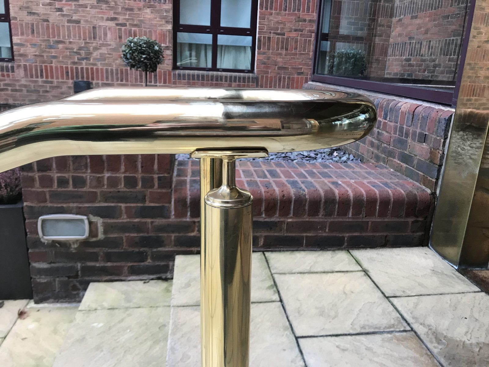 4 Double-Sided Polished Brass Handrails