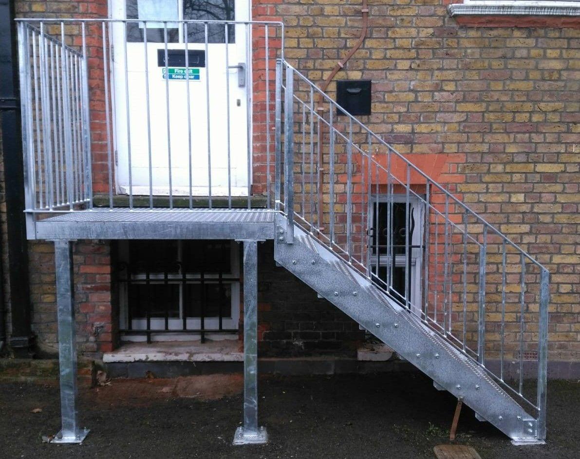 New Mild Steel Galvanised Staircase