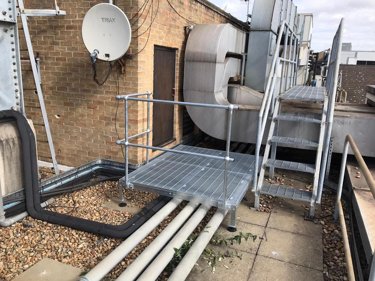 Cat Ladder and Steps for the roof of Homerton Hospital