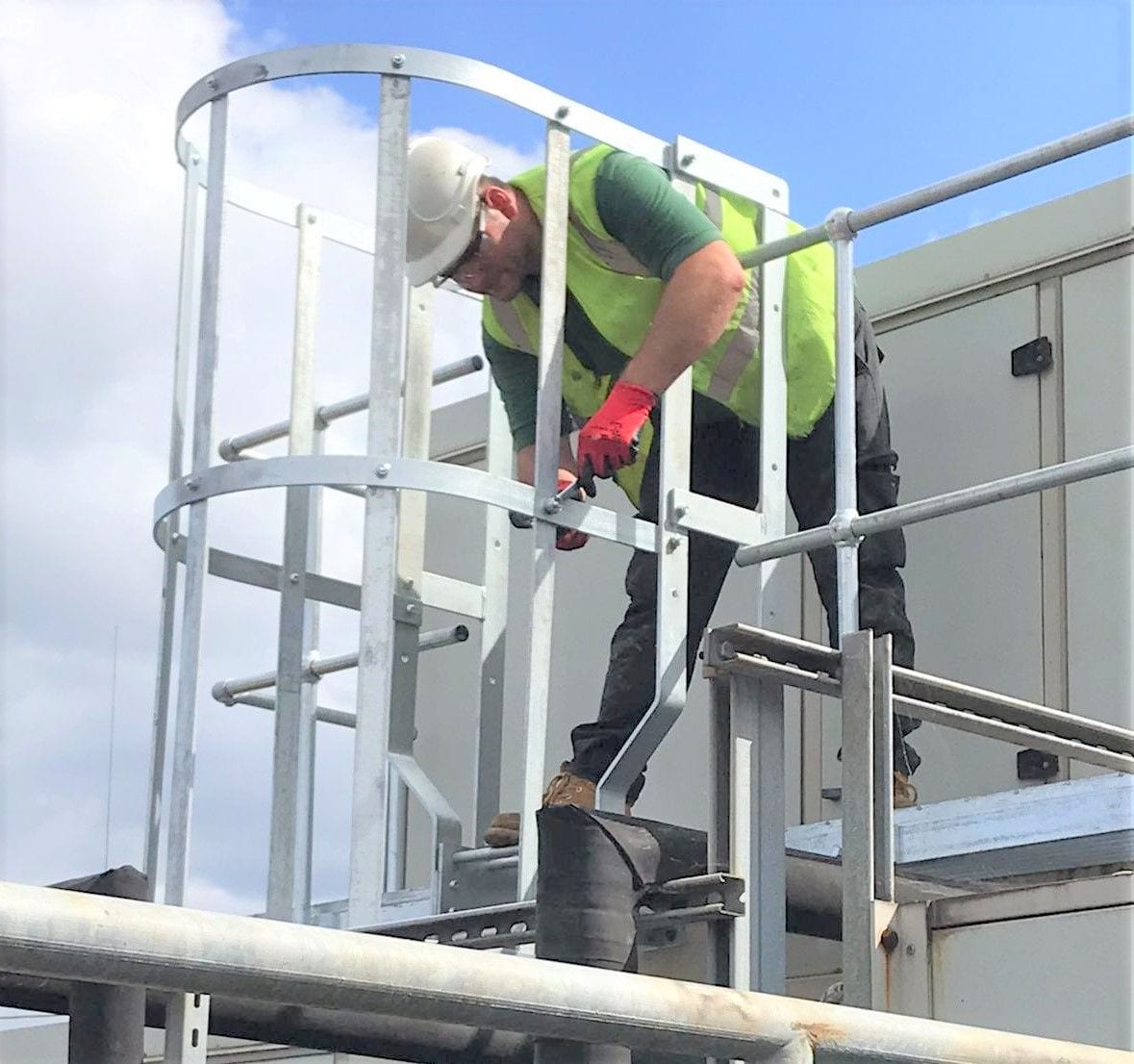 Cat Ladder and Steps for the roof of Homerton Hospital