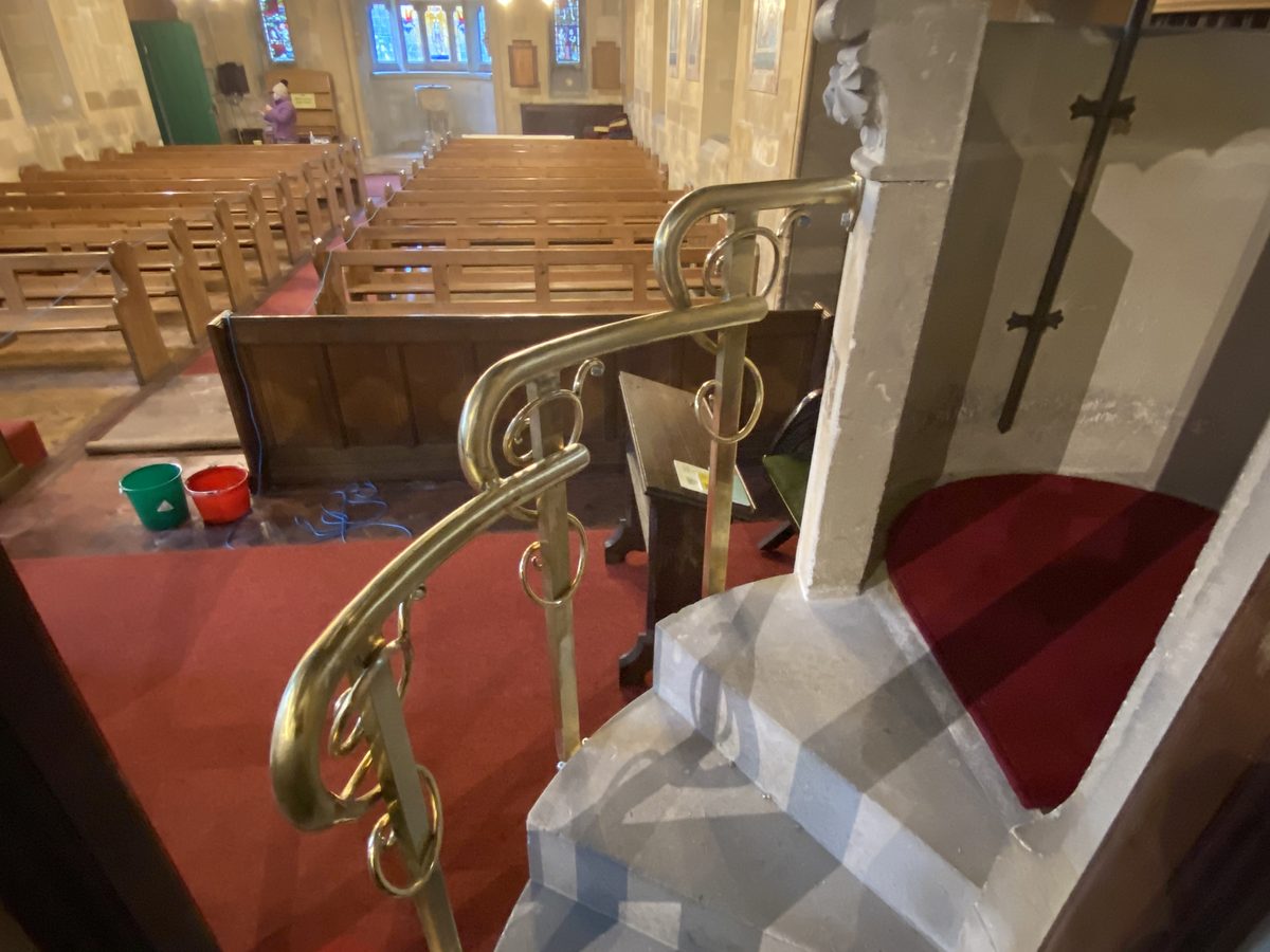 Brass Pulpit Rail for Victorian Church