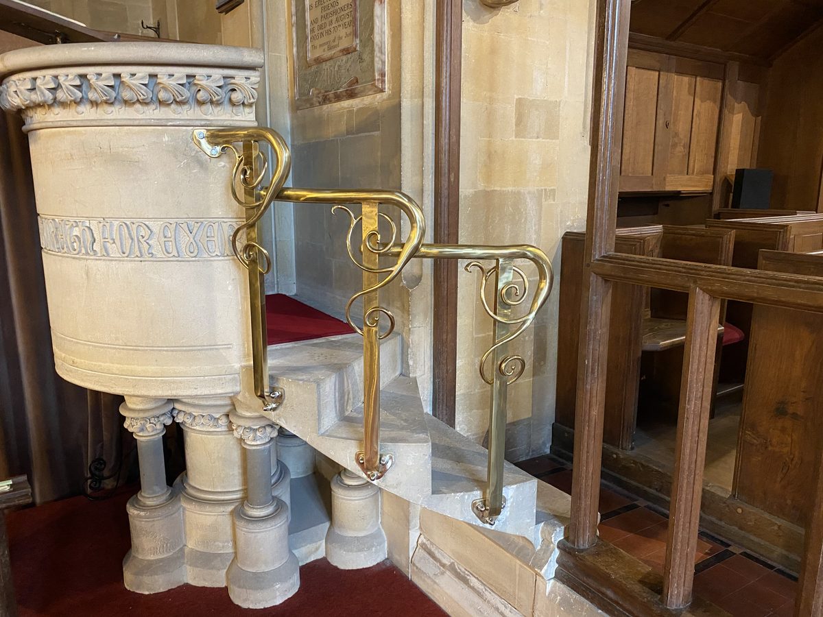 Brass Pulpit Rail for Victorian Church