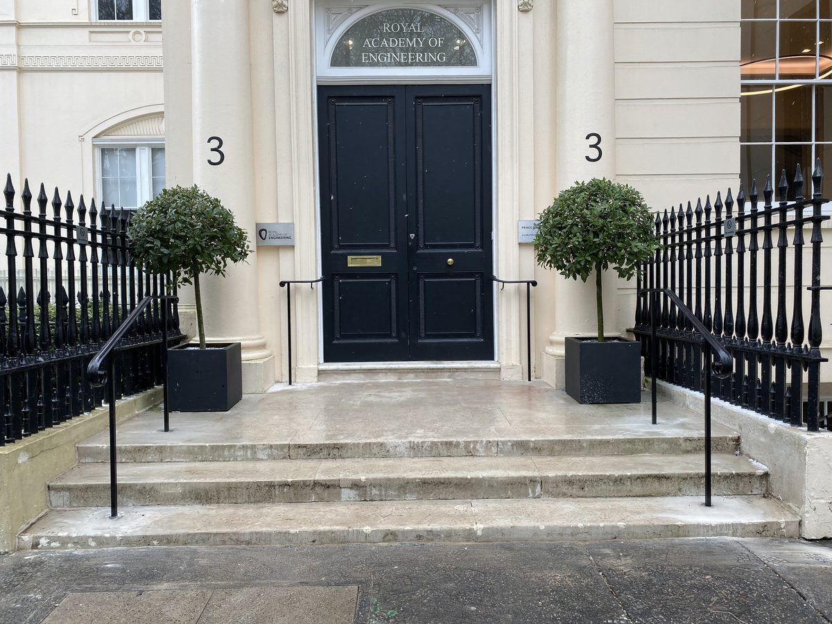 New Entrance Handrails for The Royal Academy of Engineering, London SW1