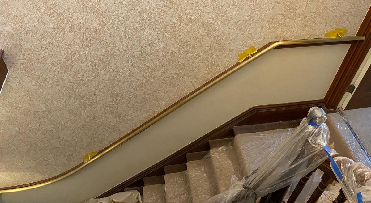 Brass Handrail for Private House, Romford, Essex