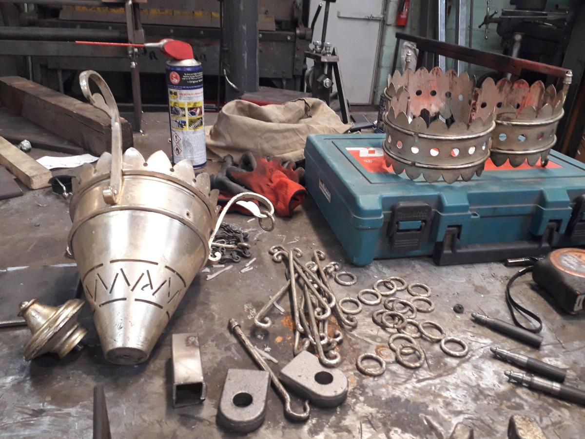 BRASSWORK BEING MADE IN OUR WORKSHOP