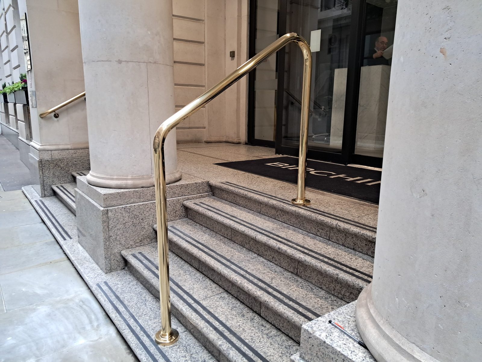 New Brass Handrail for City Offices, London EC3