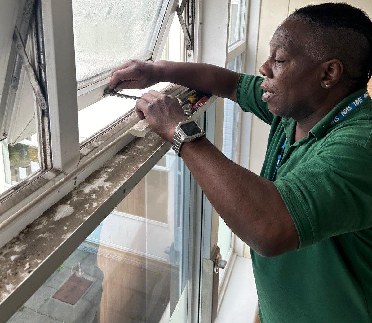 servicing window winding gear