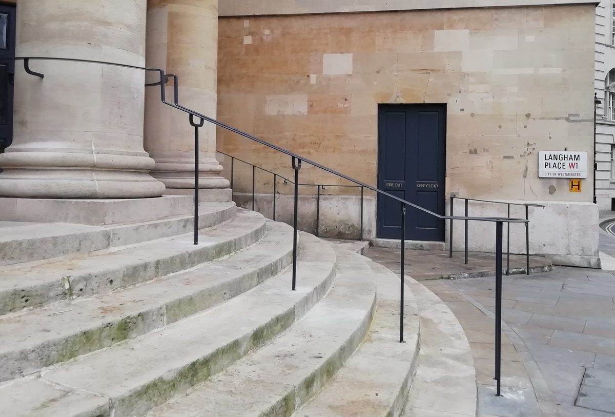 New Portico Handrails, All Souls Langham Place