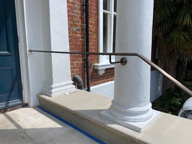 Brass Entrance Handrails, Canterbury