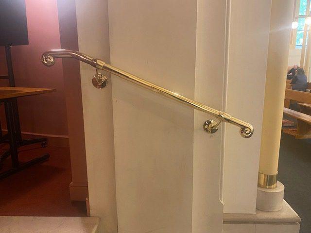 New Brass Handrail for Grade II Listed St. Peter's Eaton Square, London SW1