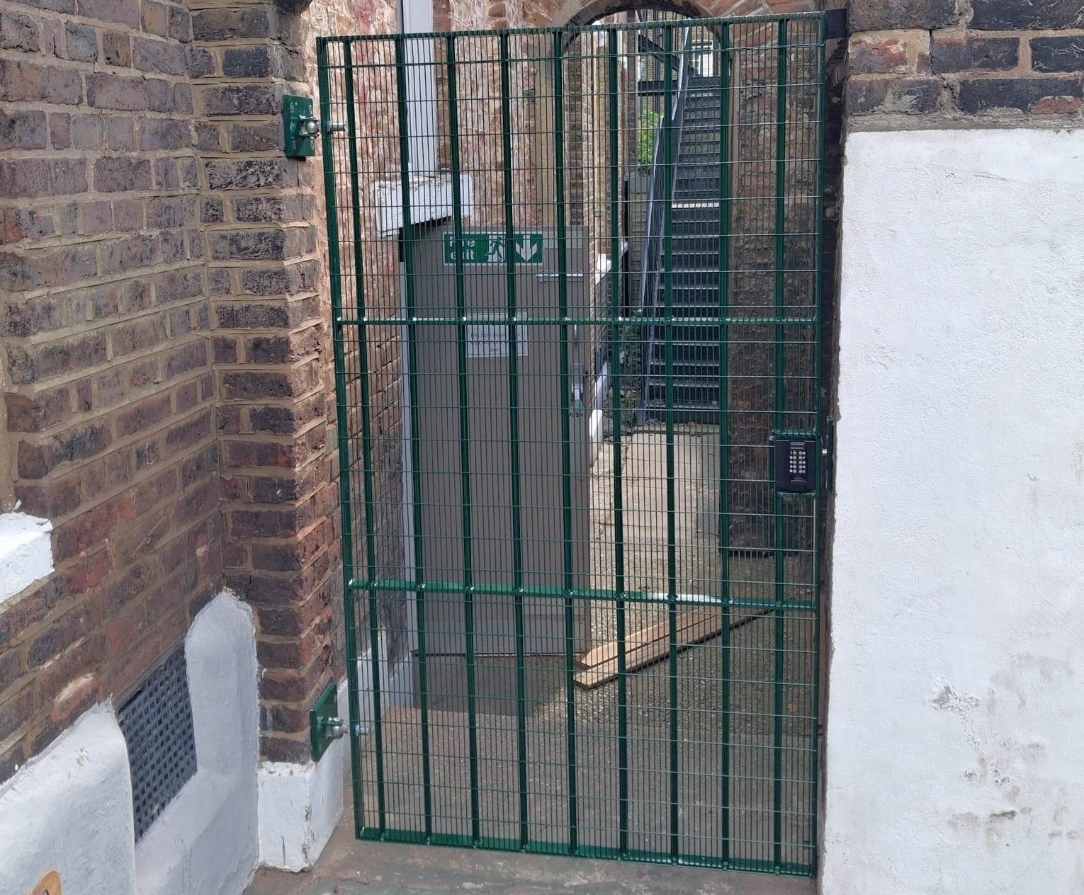 New Fire Exit Gate, St. John’s Evangelist RC Primary School, Islington, London N1